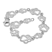 Sterling Silver All Paws Bracelet