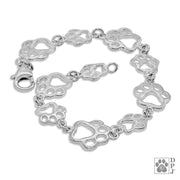 Sterling Silver All Paws Bracelet
