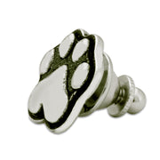 Silver Or Gold Bronze Paw Print Tie Tack Or Pin