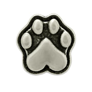 Silver Or Gold Bronze Paw Print Tie Tack Or Pin