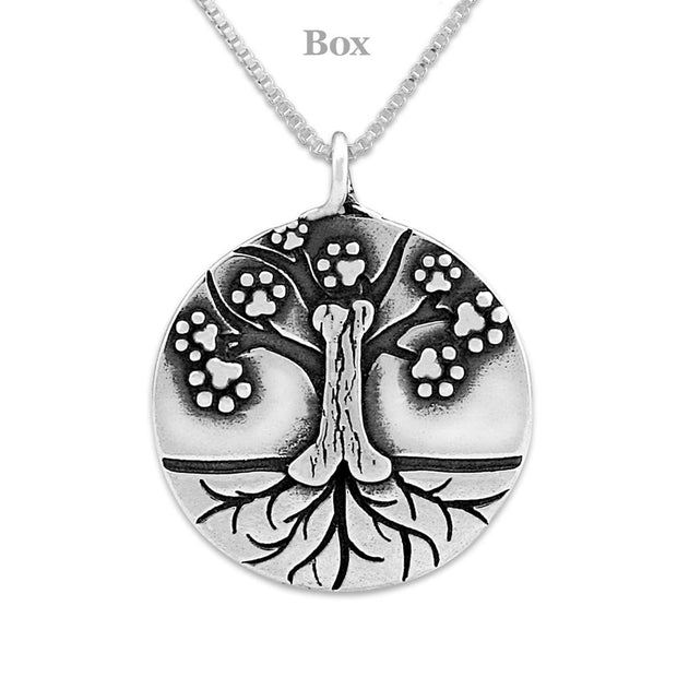Personalized Dog Memorial Gift, Sterling Silver Tree of Life Pendant