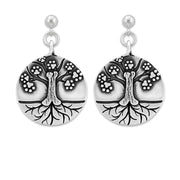 Dog Memorial Gift, Sterling Silver Tree of Life Earrings