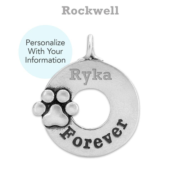 Personalized Paw Print Pet Sympathy Gift, Sterling Forever Pendant