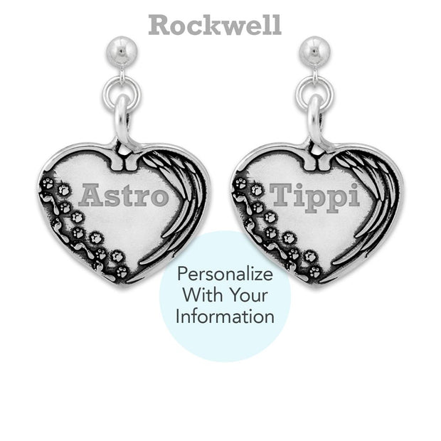 Personalized Pet Memorial Gift, Sterling Until We Meet Again Earrings