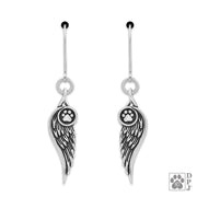 Angel Wing Earrings In Sterling Silver, Let Me Carry You Home