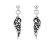 Angel Wing Earrings In Sterling Silver, Let Me Carry You Home