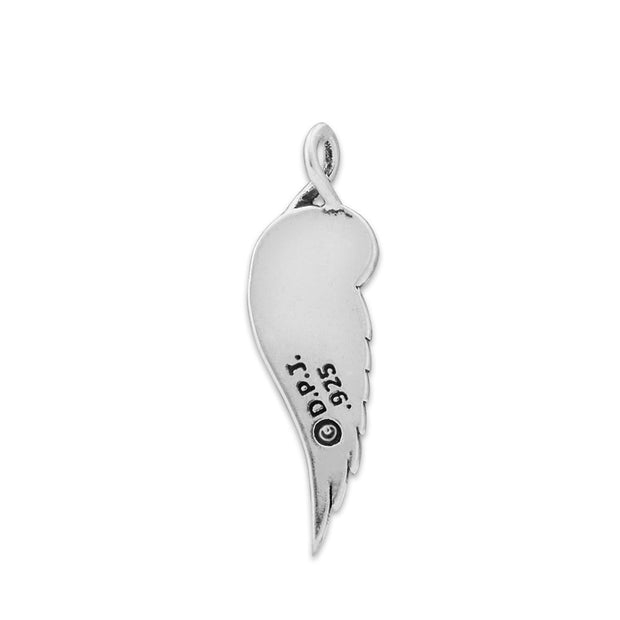 Personalized Angel Wing Sterling Silver Let Me Carry You Home Necklace