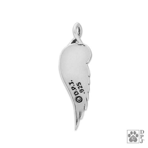 Personalized Angel Wing Pendant, Sterling Silver Let Me Carry You Home Necklace