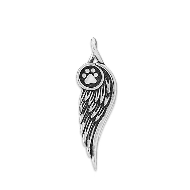 Personalized Angel Wing Pendant, Sterling Silver Let Me Carry You Home Necklace