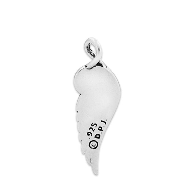 Personalized Memorial Jewelry Sterling Forever Loved Angel Wing/Heart
