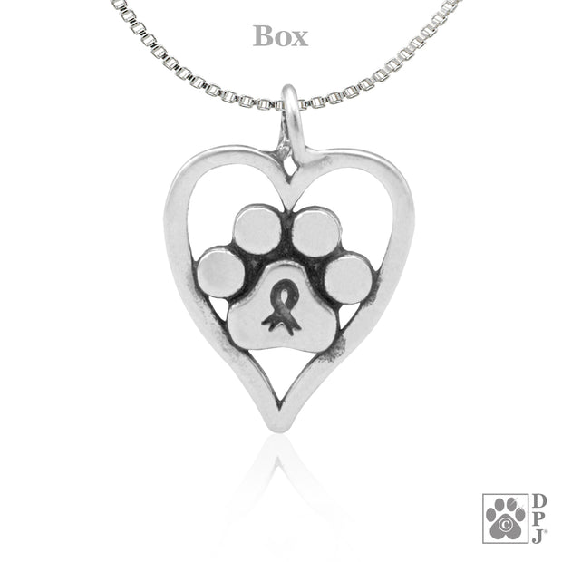 Personalized Paw Print Heart Remembrance Necklace, You Will Always Be Forever in My Heart Pendant