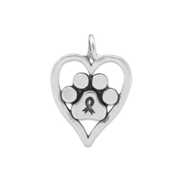 Personalized Paw Print Heart Remembrance Necklace, You Will Always Be Forever in My Heart Pendant