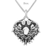Paw Print Angel Necklace Sterling, You Must Have Been Heaven Sent