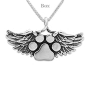 Personalized Angel Remembrance Jewelry, Sterling Heavens Paws Pendant