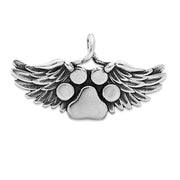 Personalized Angel Remembrance Jewelry, Sterling Silver Heavens Paws Pendant