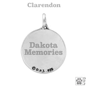 Personalized Pet Memorial, Sterling Silver Reflection Paws Necklace