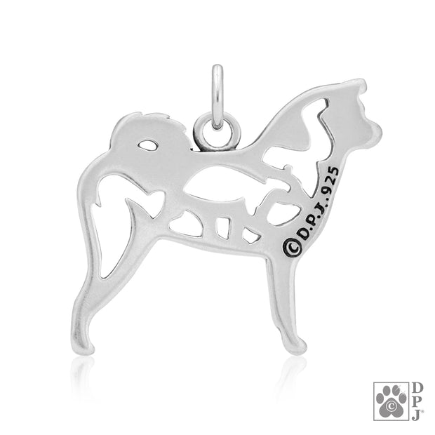 Akita Necklace Jewelry in Sterling Silver