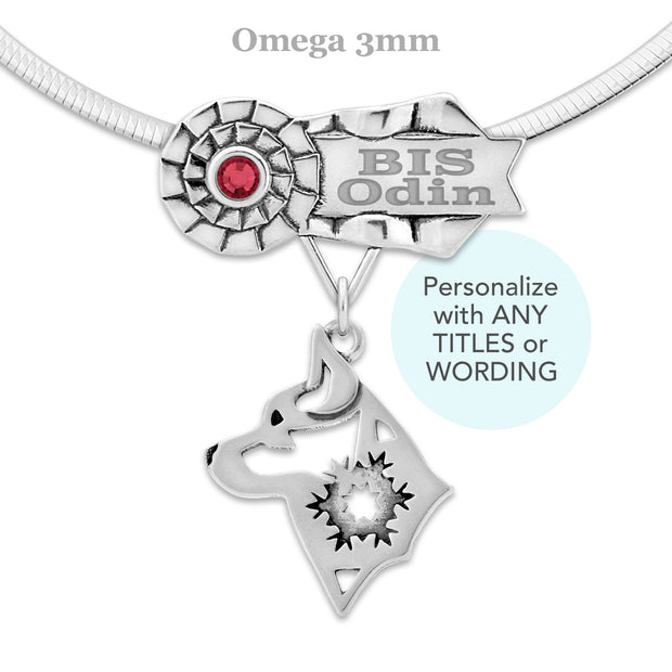 Personalized Best In Show Alaskan Klee Kai Necklace, OTCH Jewelry