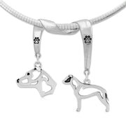 American Staffordshire Terrier Luxury Necklace in Sterling Silver
