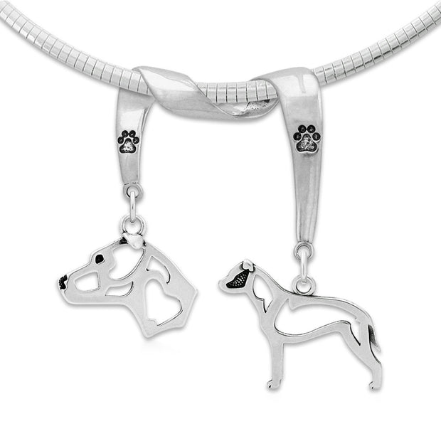 American Staffordshire Terrier Luxury Necklace in Sterling Silver