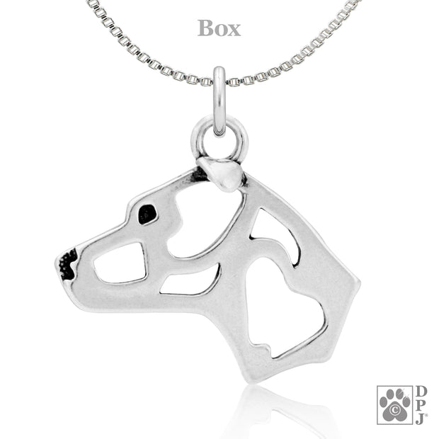 American Staffordshire Terrier Necklace Jewelry in Sterling Silver