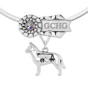 Custom Australian Cattle Dog Rosette Necklace, GCH Jewelry