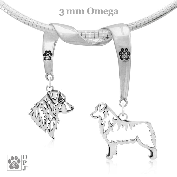 Sterling Silver Australian Shepherd Necklace & Gifts