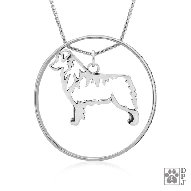 Australian Shepherd Necklace w/Paw Print Enhancer, Body