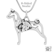 Sterling Silver Basenji Necklace