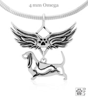 Basset Hound Memorial Pendant, Pet Loss Jewelry