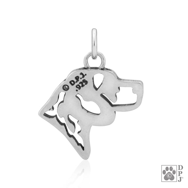 Beagle Pendant Necklace in Sterling Silver