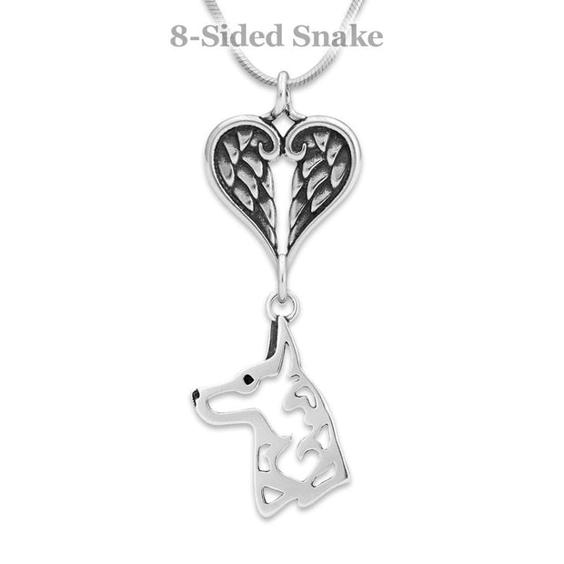 Personalized Belgian Malinois Angel Necklace