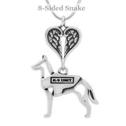 K-9 Unit Belgian Malinois Angel Necklace