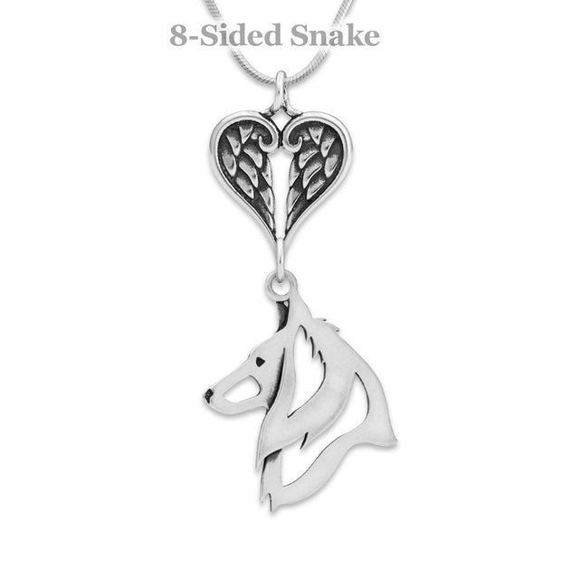 Personalized Belgian Sheepdog Angel Necklace