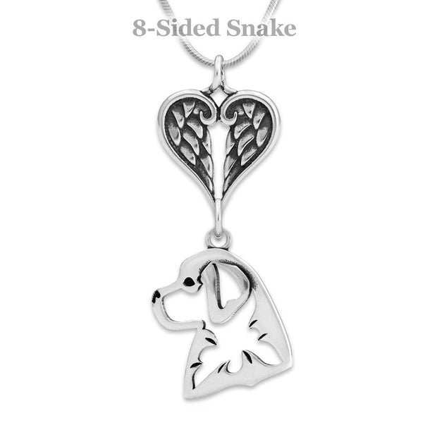 Personalized Bernese Mountain Dog Angel Necklace