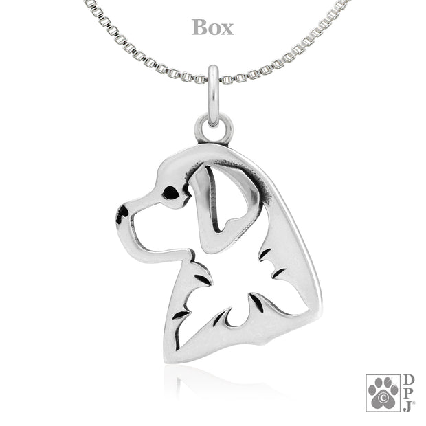 Bernese Mountain Dog Pendant Necklace in Sterling Silver