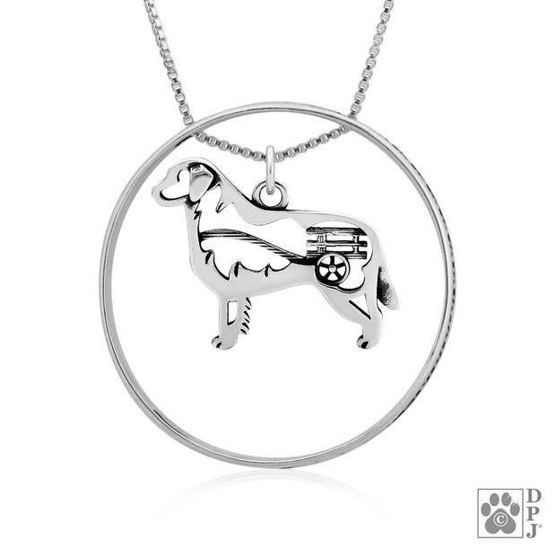 Bernese Mountain Dog Necklace w/Paw Print Enhancer, Body