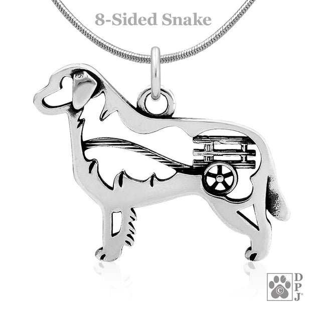 Bernese Mountain Dog Necklace Jewelry in Sterling Silver
