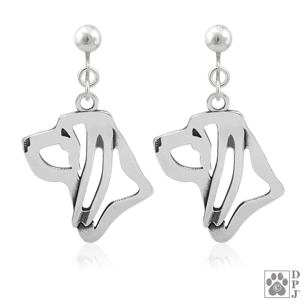 Sterling Silver Bloodhound Earrings