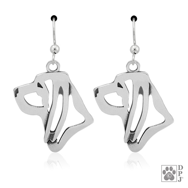 Sterling Silver Bloodhound Earrings