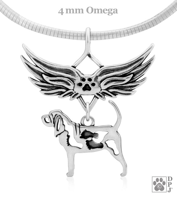 Bloodhound Memorial Pendant, Pet Loss Jewelry