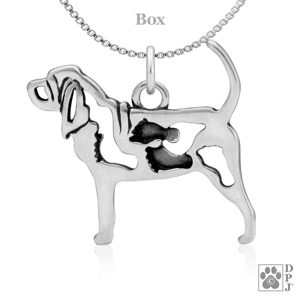 Bloodhound Necklace Jewelry in Sterling Silver