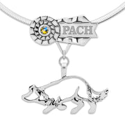 Custom Border Collie Rosette Necklace, Grand Champion Jewelry