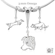 Sterling Silver Border Collie Necklace & Fine Jewelry