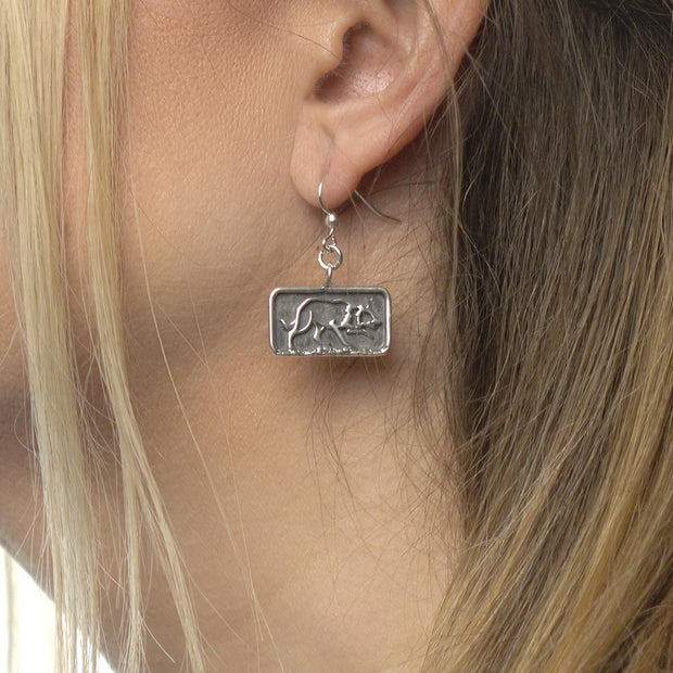 Border Collie Earring Gifts in Sterling Silver