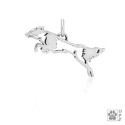 Border Collie Necklace Jewelry in Sterling