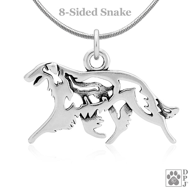 Borzoi Necklace Jewelry in Sterling Silver