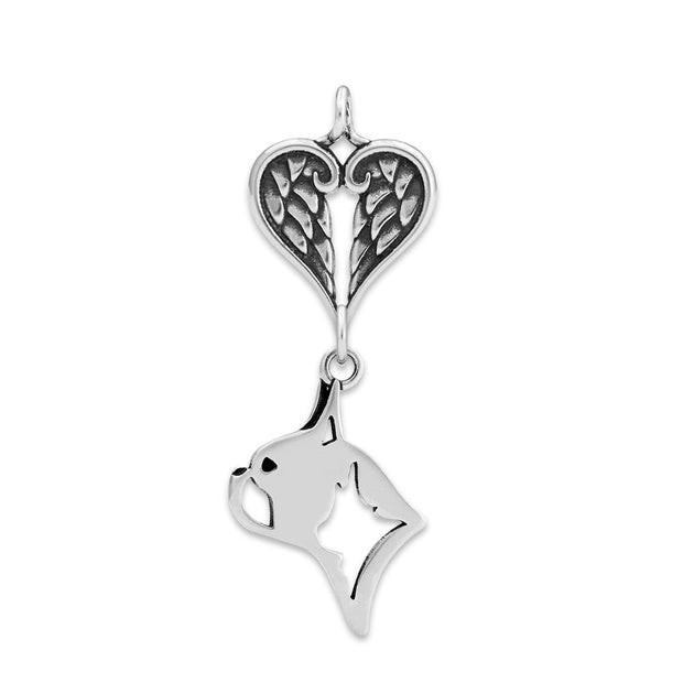 Personalized Boston Terrier Angel Necklace