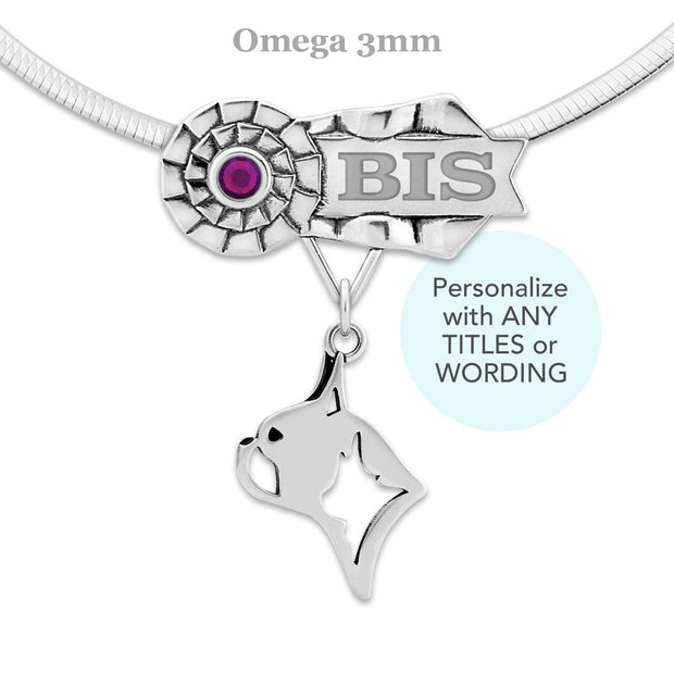 Personalized Best In Show Boston Terrier Necklace, GCH Jewelry