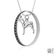 Boston Terrier Necklace w/Paw Print Enhancer, Body